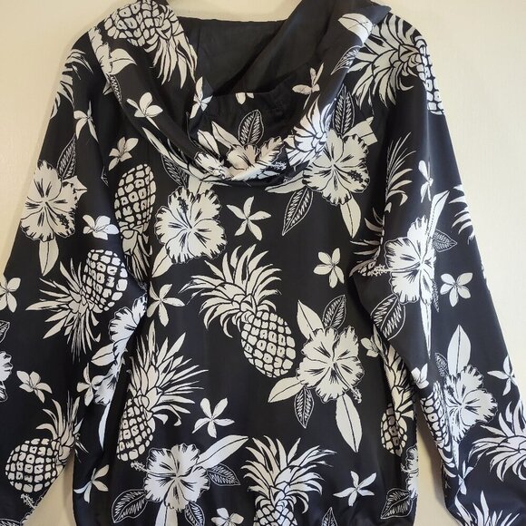 Forever 21 Men's Bomber Jacket Hood Full Zip Pockets Size Large - Picture 6 of 8